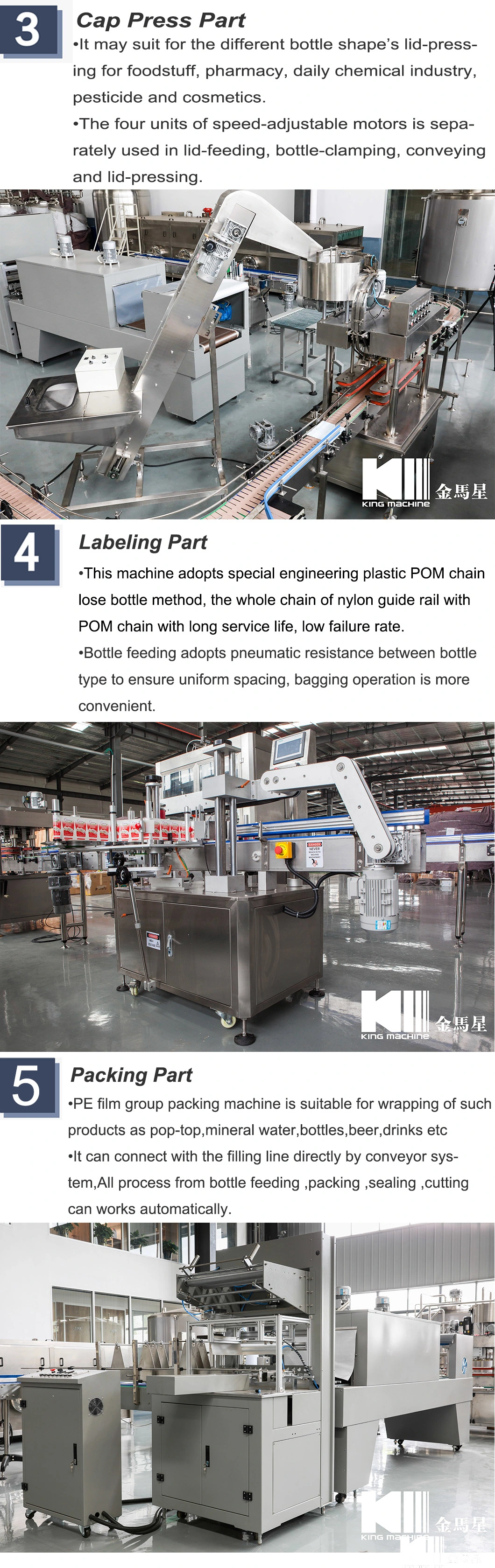 Bottled Edible Oil Filling Sealing Packing Machine